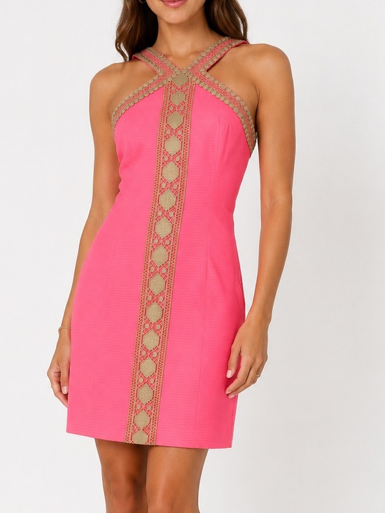Lilly Pulitzer Dresses & Skirts - Lilly Pulitzer Hot Pink Ena Stretch Shift Dress 2 Vacation Wedding Guest